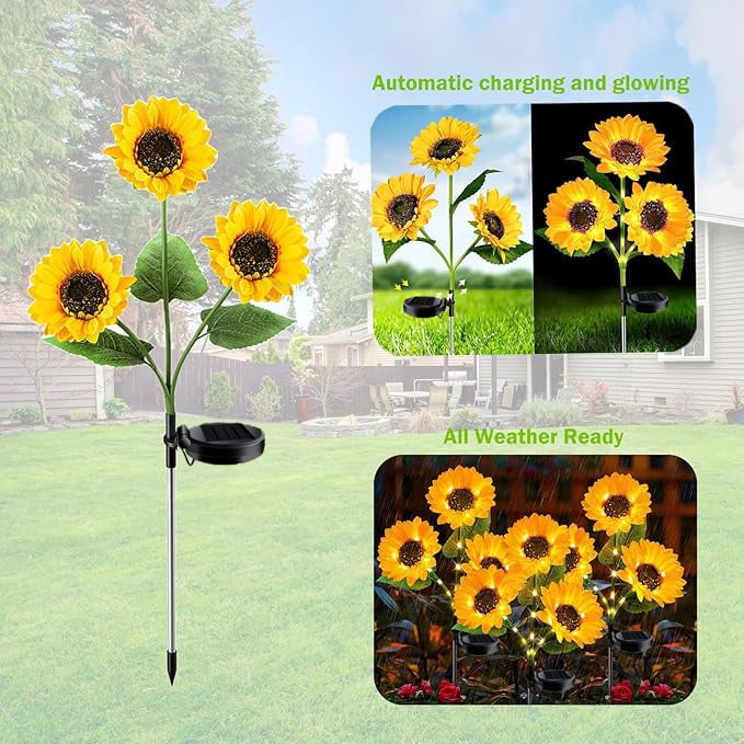 🌻❤Mother's Day Sale 49% OFF- 🌞Solar LED Sunflower Garden Lights-29.6inch/74cm