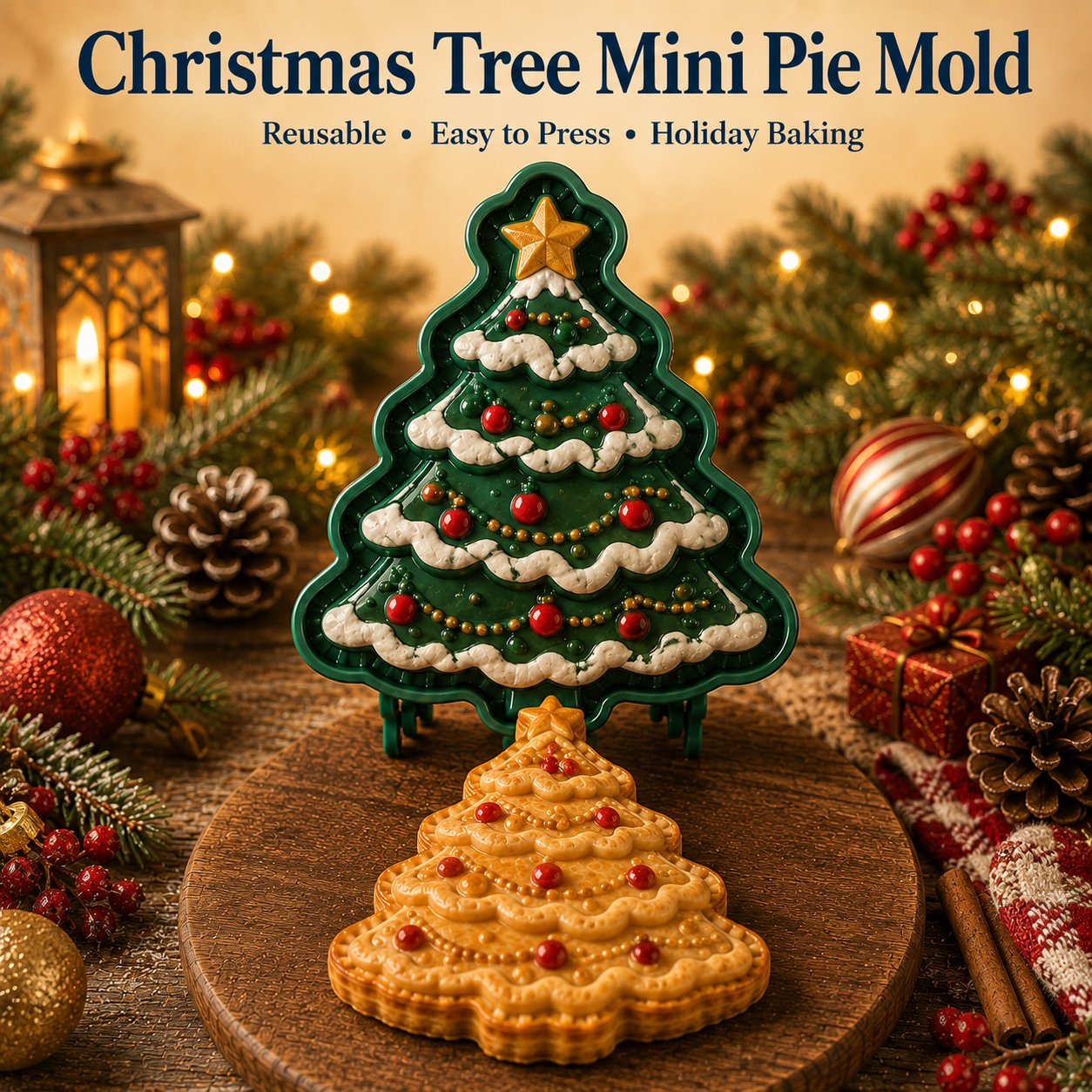 🔥 Last Day 49% OFF 🎄 9-Design Christmas Mini Pie Mold Collection 🥧✨