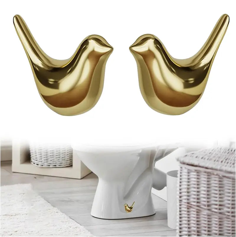 🐦🛠️2 Pcs Ceramic Bird Toilet Floor Bolt Caps