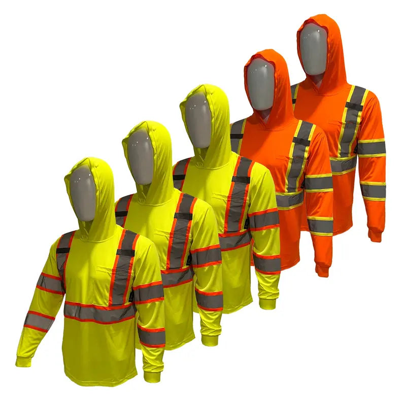 🔥 HOT SALE 50% OFF 🔥 5 Pack High Visibility Hoodie Safety Shirts