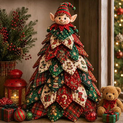 🎄HOT SALE 50% OFF 🧵DIY Quilted Christmas Tree Kit – Handmade Fabric Holiday Tabletop Tree Decor
