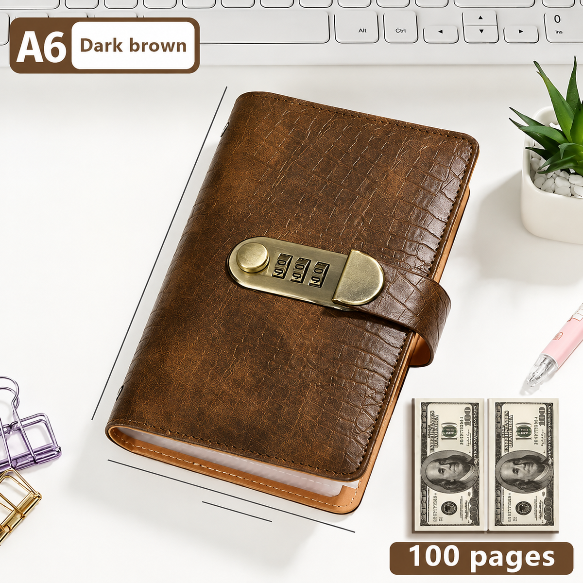💵100 Transparent Pocket Currency Collectors Album