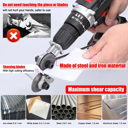 🔥Last Day 55% OFF🎁🛠️ Heavy-Duty Metal Cutting Drill Attachment – Turn Any Drill Into a Powerful Sheet Metal Cutter