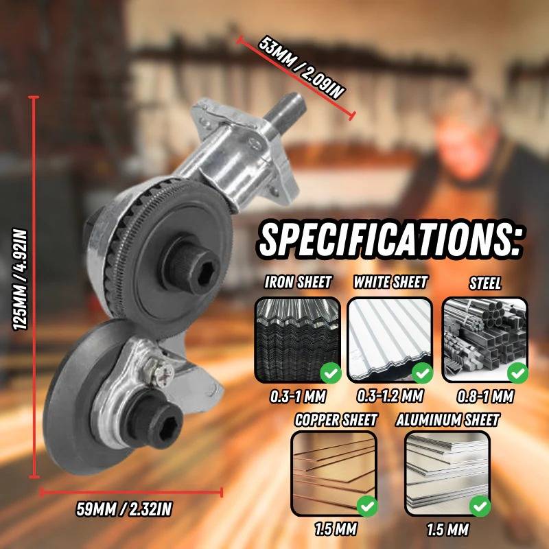 🔥Last Day 55% OFF🎁🛠️ Heavy-Duty Metal Cutting Drill Attachment – Turn Any Drill Into a Powerful Sheet Metal Cutter