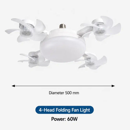 2-in-1 E27 Ceiling Fan Light with Remote Control