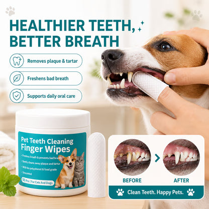 🐾  Pet Oral & Ear Hygiene Finger Wipes
