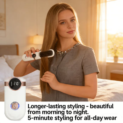 ✨✨Last Day Special Price 💥Wireless Ceramic Heating Hair Straightening Comb💇‍♀️