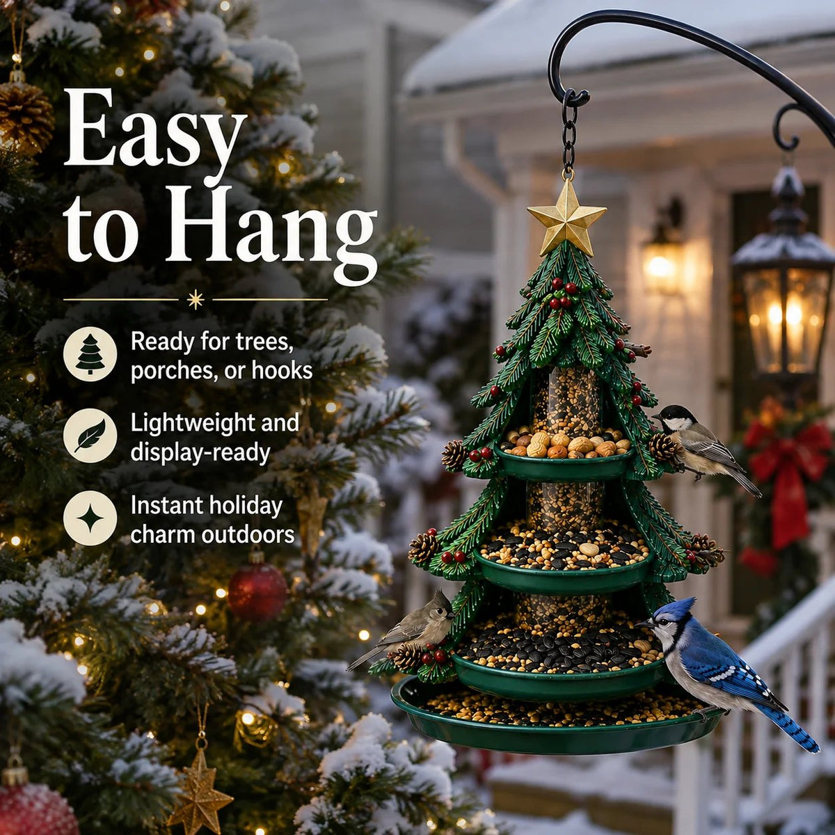 ✨🎄 Christmas Bird Feeder Collection™ – Festive Hanging Garden Feeders for Wild Birds