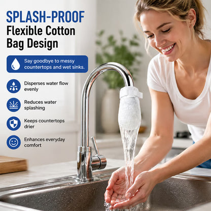 Faucet Filter Cotton Bags - Universal, 100 PCS Splash-Proof Faucet Filter Set 2