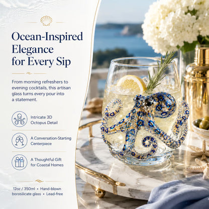 ⚡Artisanal Blue Ringed Octopus Glassware