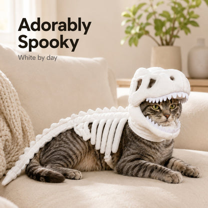 🦖 Halloween Season Sale 49% OFF– Glow-in-the-Dark Dinosaur Skeleton Pet Costume
