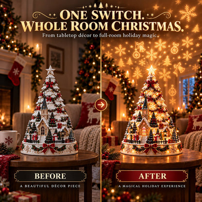 🔥HOT SALE🔥🏆 60,000+ Sold🎄Christmas Village Projection Centerpiece – 4 Themed Villages