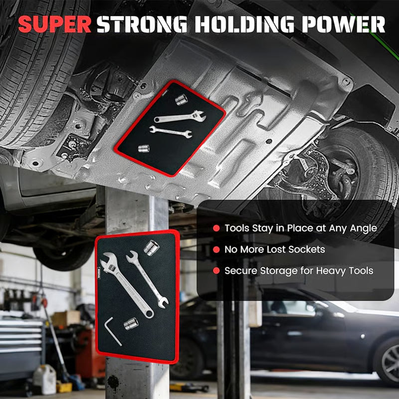 🧲 Strong Magnetic Tool Mat✨Heavy-Duty Magnetic Parts Tray with Anti-Slip Backing | Keep Screws, Bolts & Tools Organized ✨