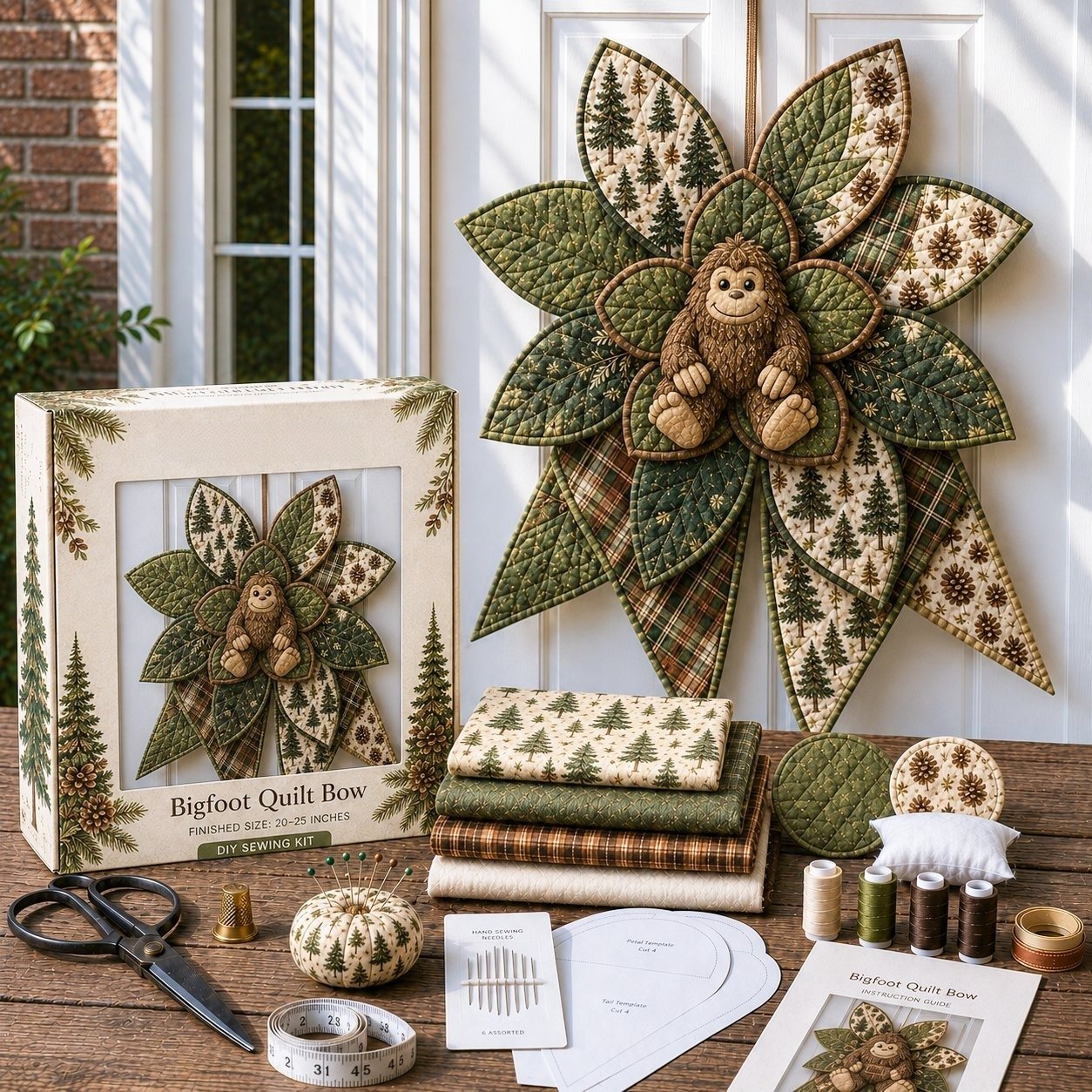⏳ Last Day 49% OFF – 🎀 Beginner-Friendly Oversized Quilted Bow Sewing Kit✨
