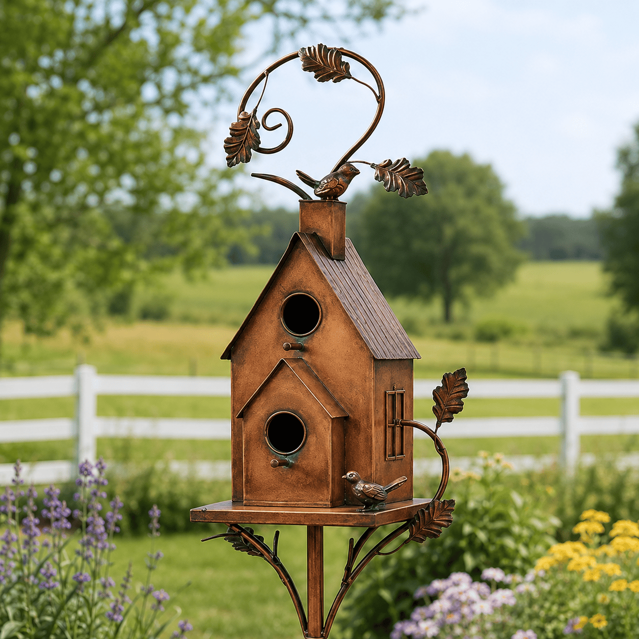 🔥70% OFF Today🐦Handmade Iron Birdhouse – Rustic Outdoor Garden Bird House
