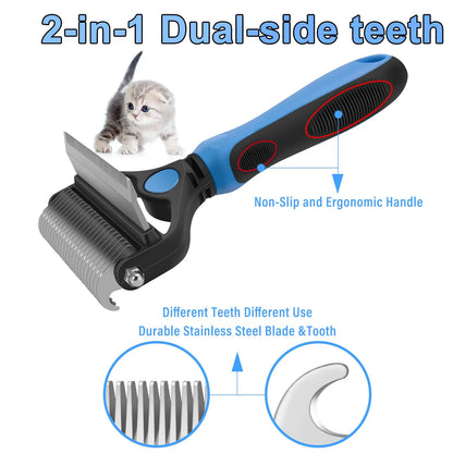 🔥Hot Sale 55% OFF🔥 Pain-Free Dematting Undercoat Rake for Pets