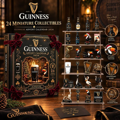 Guinness 2026 Limited Edition Advent Calendar 24-Piece Miniature Collectibles Holiday Countdown Gift for Beer Lovers & Collectors
