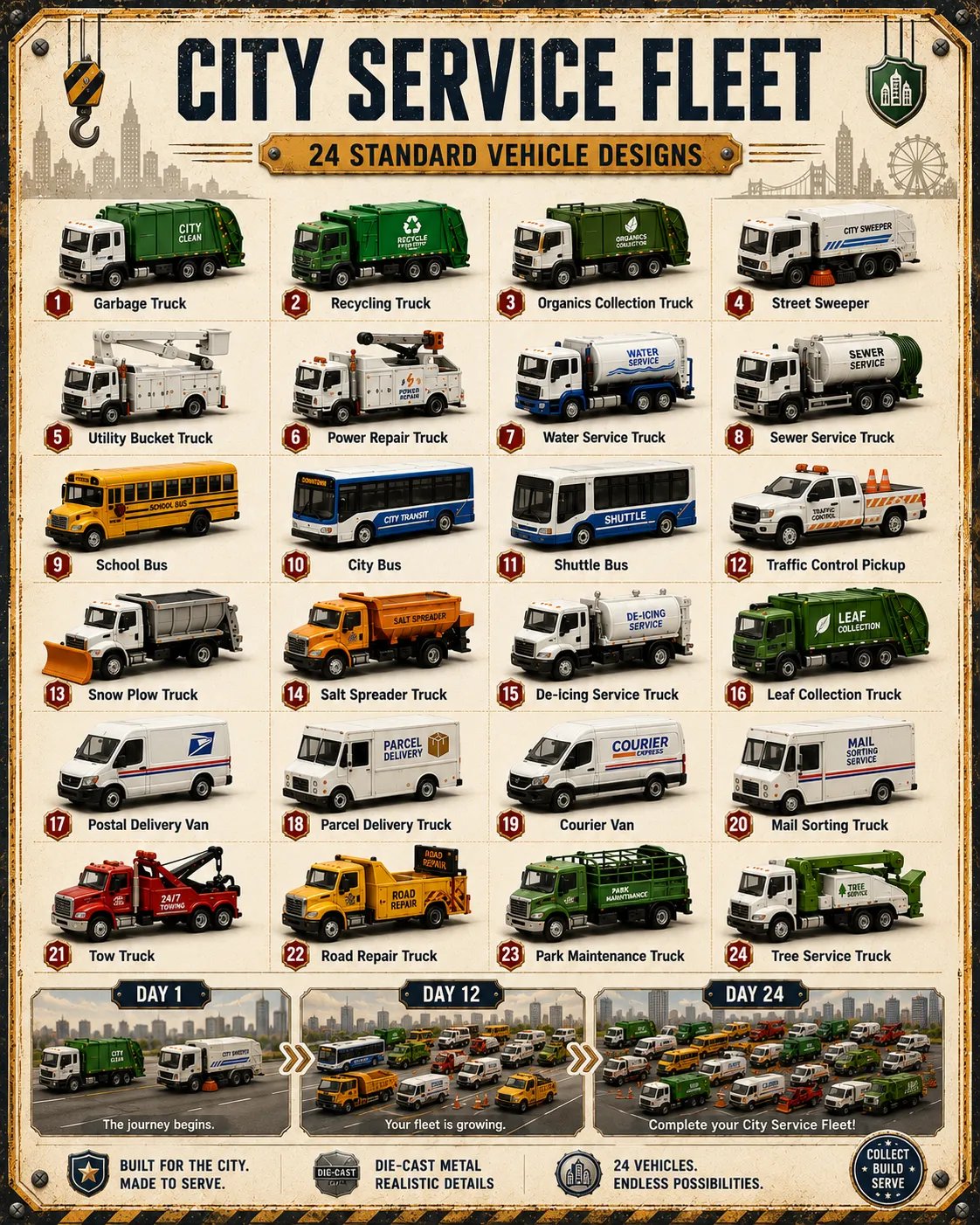 🚧Build the Fleet Collection 24-Day Vehicle Advent Calendar Series | ✨A New Adventure Every Morning