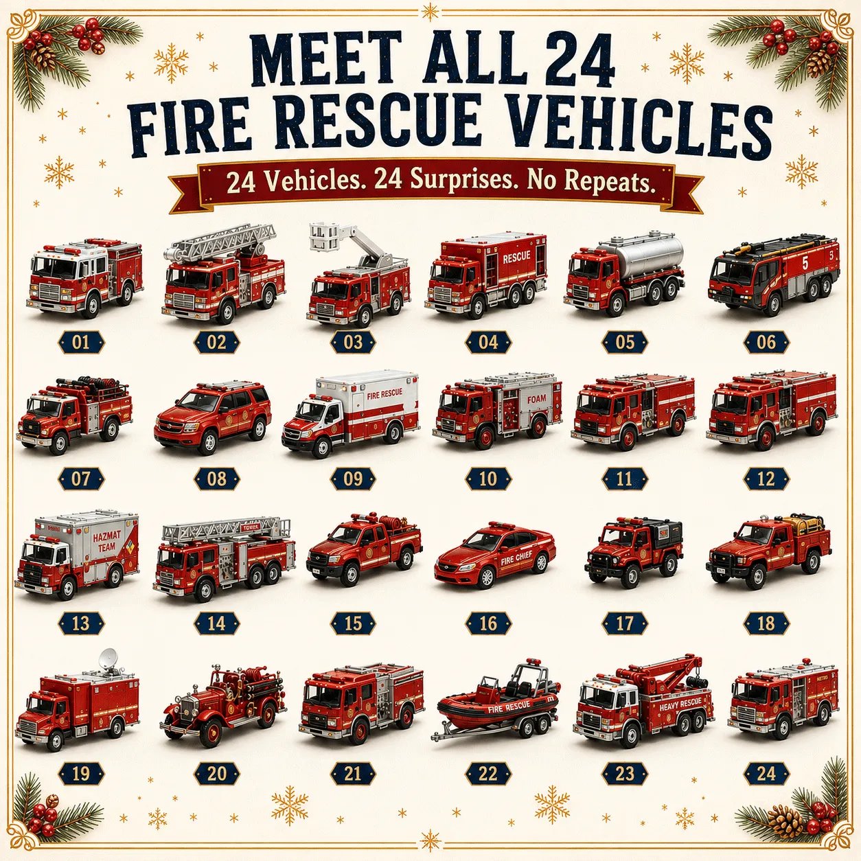🚧Build the Fleet Collection 24-Day Vehicle Advent Calendar Series | ✨A New Adventure Every Morning