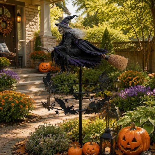 🔥50% OFF TODAY🎃Halloween Early Bird Special🧙‍♀️ The Enchanted Witch Garden Wind Spinner