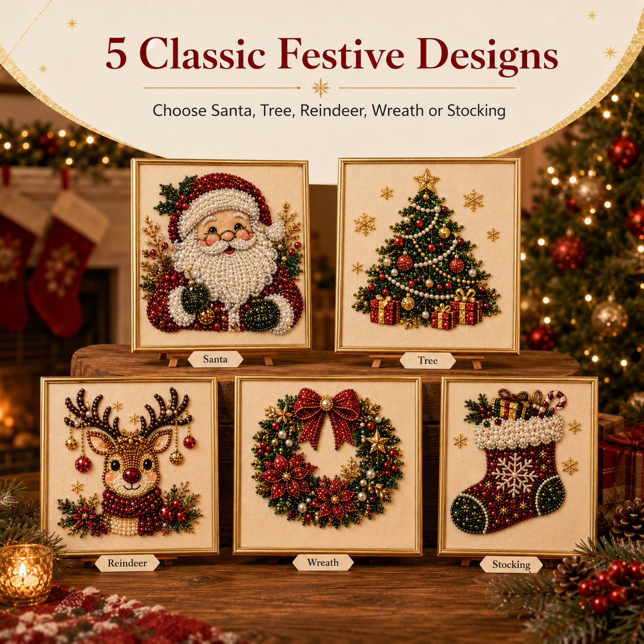 🎨💎DIY Christmas Pearl Diamond Art Kit-🧘