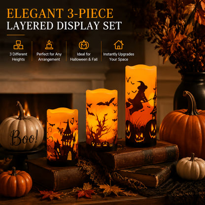 🎃 Halloween Flameless Flickering LED Candles