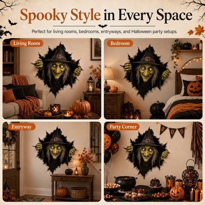 🎃 Halloween 3D Break-In Wall Decals – Realistic Spooky Wall & Window Stickers (Easy Peel & Stick)
