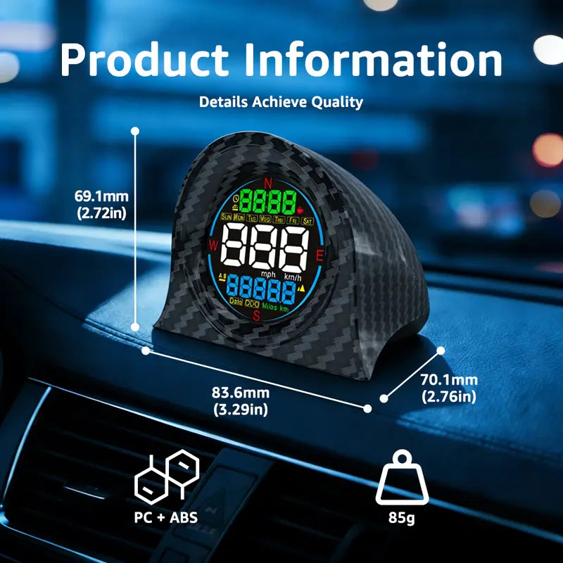🔥HOT SALE 55% OFF🚗F2 Digital GPS Head-Up Display for Cars | USB Plug & Play Speedometer