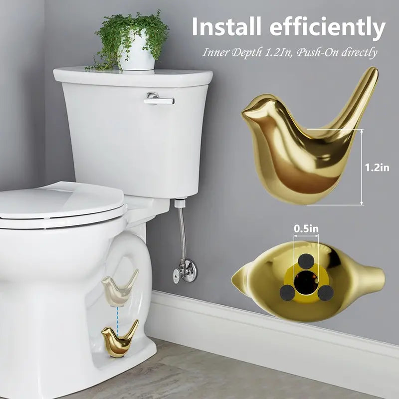 🐦🛠️2 Pcs Ceramic Bird Toilet Floor Bolt Caps