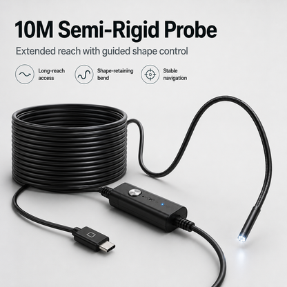 HD Endoscope Inspection Camera | 2M 5M 10M Waterproof Probe