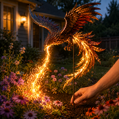 🐦‍🔥 Solar Powered Phoenix Fire Garden Light