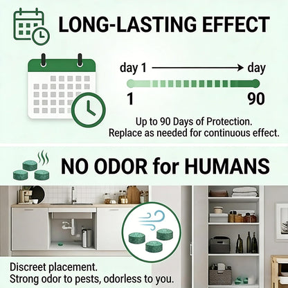 💥LAST DAY SALE 50%OFF💥🟢 Natural Peppermint Rodent Repellent Tablets – 12 Pack