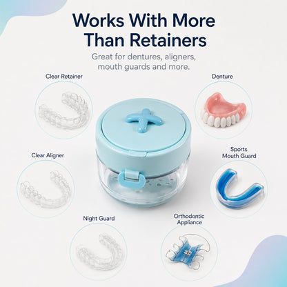 🔥HOT SALE🏆100K+ SOLD! 💧Portable Retainer and Denture Cleaning Case with Magnetic Lifting Tray