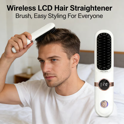✨✨Last Day Special Price 💥Wireless Ceramic Heating Hair Straightening Comb💇‍♀️