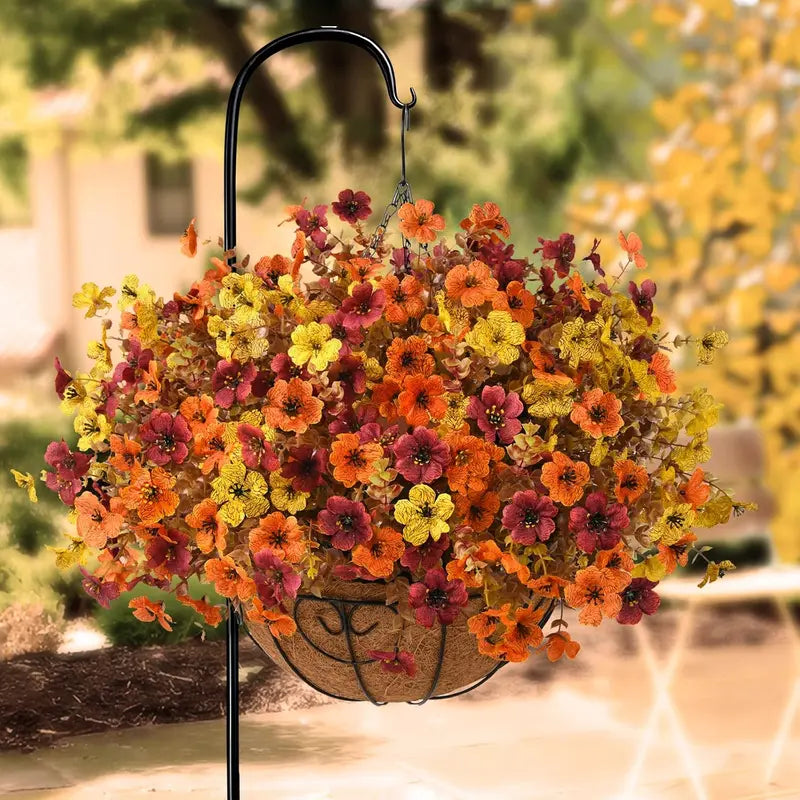 🍂Fall Artificial Flower Halloween 12pcs, UV Resistant Colorful Fake Flower🍂