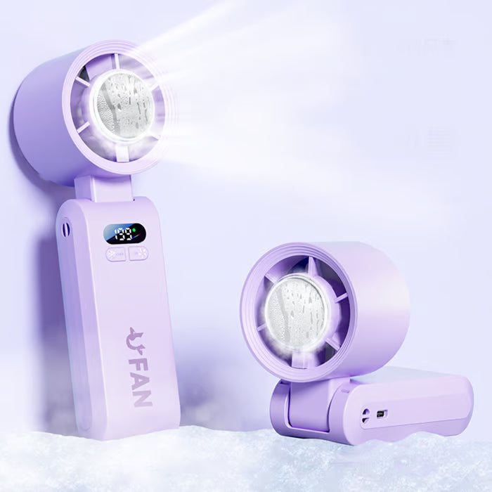 ❄️ Turbo Ice-Cooling Handheld Fan  Powerful Airflow Meets Instant Cooling Relief