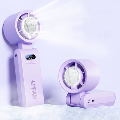 ❄️ Turbo Ice-Cooling Handheld Fan  Powerful Airflow Meets Instant Cooling Relief
