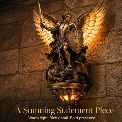 🎁50% OFF TODAY🕊️St. Michael Guardian Angel Wall Light✨