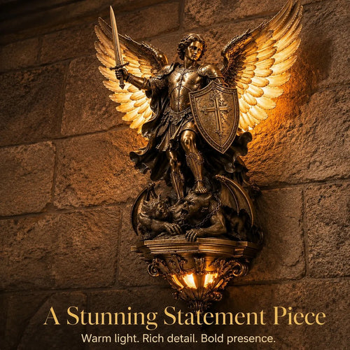 🎁50% OFF TODAY🕊️St. Michael Guardian Angel Wall Light✨