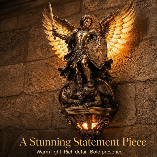 🎁50% OFF TODAY🕊️St. Michael Guardian Angel Wall Light✨
