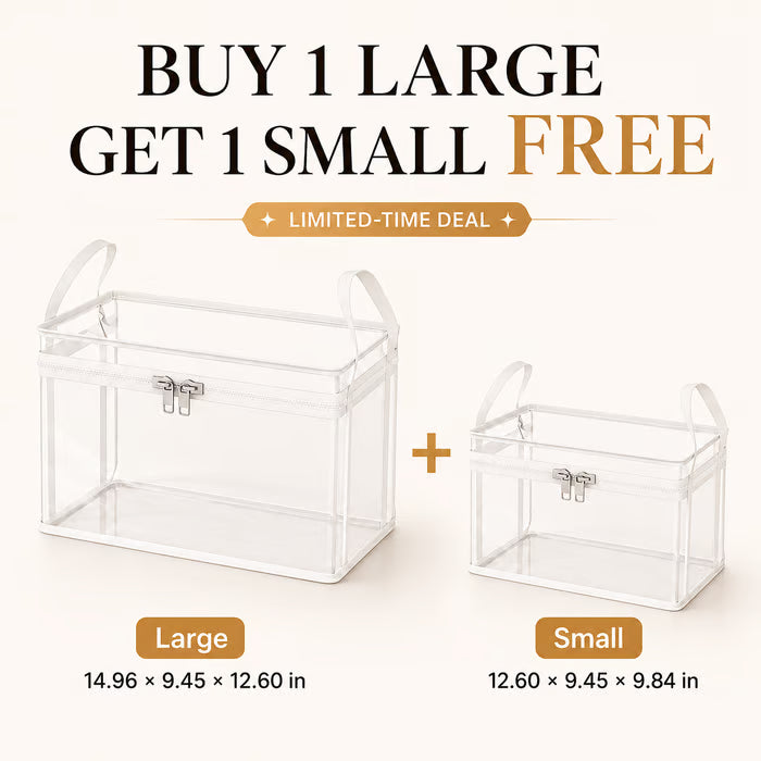 📚 Foldable Transparent Storage Box 🔥 Limited-Time Deal: Buy 1 , Get 1 Small FREE (worth $19.99) — Ends Soon!