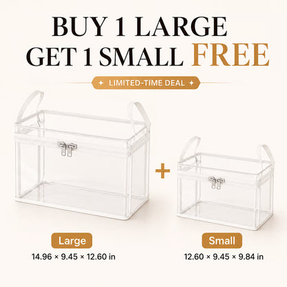 📚 Foldable Transparent Storage Box 🔥 Limited-Time Deal: Buy 1 , Get 1 Small FREE (worth $19.99) — Ends Soon!