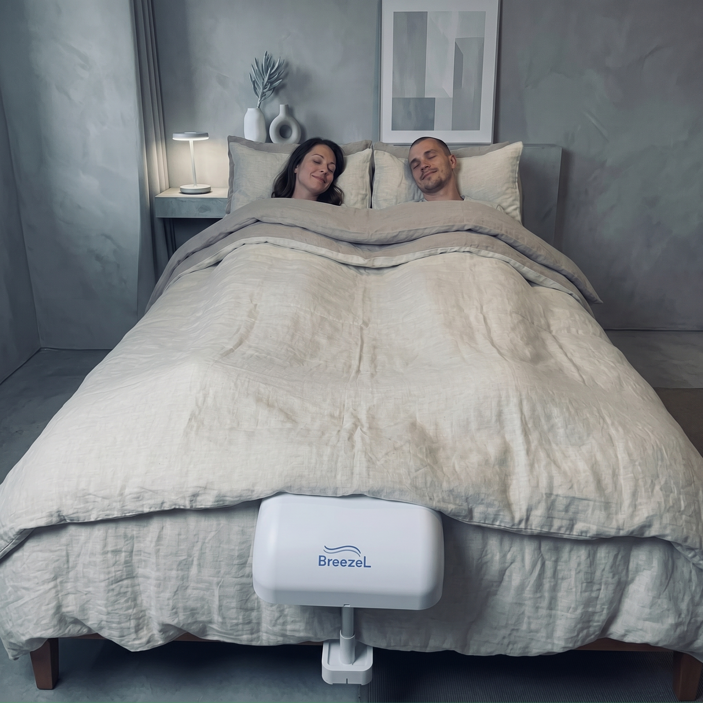 🛏️ Bed Cooling Fan – ❄️ Cordless Under-Duvet Sleep Fan with 5 Speeds & Adjustable Height