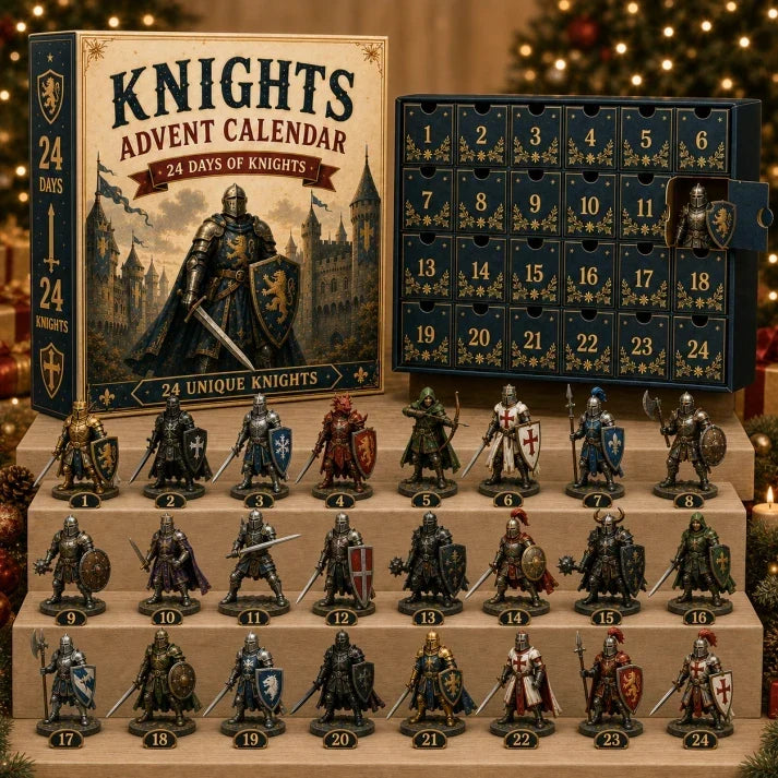 ⏳ Last Day 49% OFF – ⚔️🏰 Knights Advent Calendar 2026 | 24 Days of Knights with 24 Unique Medieval Warrior Figurines & Fantasy Collectibles 🎄🛡️