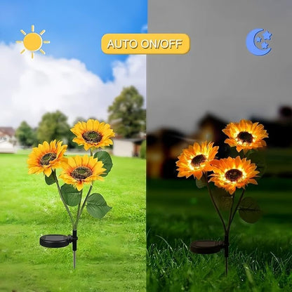 🌻Solar LED Sunflower Garden Lights, Realistic Night Glow for Yard, Lawn, Patio and Porch Decoration, Waterproof