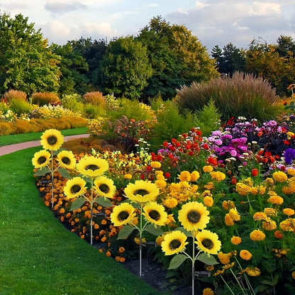 🌻Solar LED Sunflower Garden Lights, Realistic Night Glow for Yard, Lawn, Patio and Porch Decoration, Waterproof