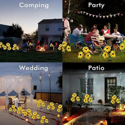 🌻Solar LED Sunflower Garden Lights, Realistic Night Glow for Yard, Lawn, Patio and Porch Decoration, Waterproof