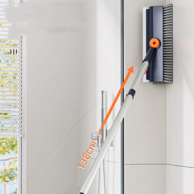 🔥Hot Sale 49% OFF🧹3-in-1 Floor Scrub Brush with Long Handle – Heavy-Duty Stiff Bristles for Bathroom, Kitchen, Patio & More 🧽✨