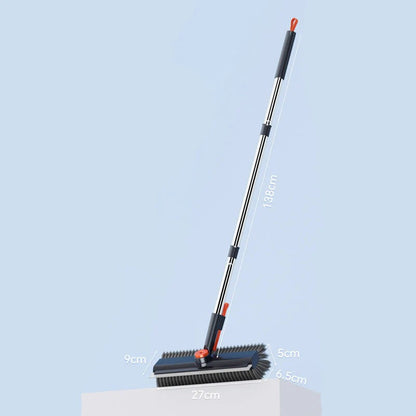 🔥Hot Sale 49% OFF🧹3-in-1 Floor Scrub Brush with Long Handle – Heavy-Duty Stiff Bristles for Bathroom, Kitchen, Patio & More 🧽✨
