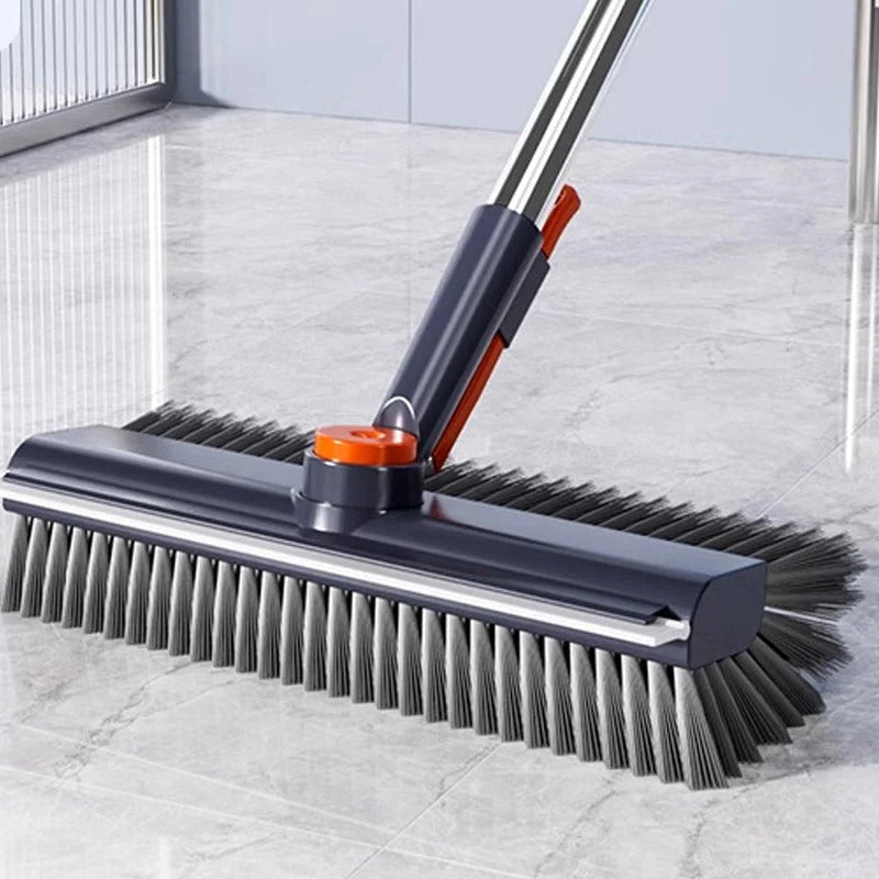 🔥Hot Sale 49% OFF🧹3-in-1 Floor Scrub Brush with Long Handle – Heavy-Duty Stiff Bristles for Bathroom, Kitchen, Patio & More 🧽✨